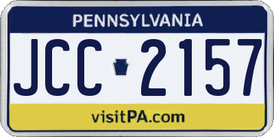 PA license plate JCC2157