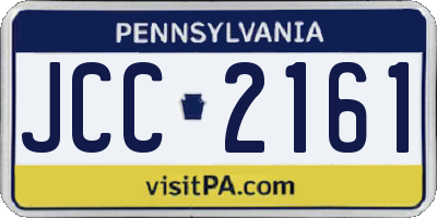 PA license plate JCC2161