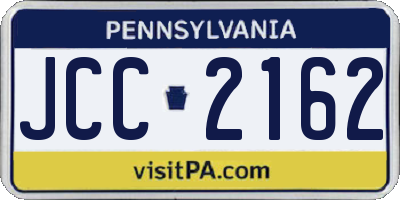 PA license plate JCC2162