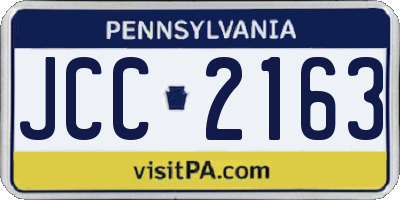 PA license plate JCC2163