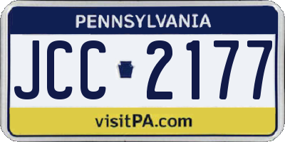 PA license plate JCC2177