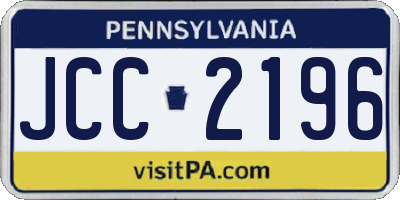 PA license plate JCC2196