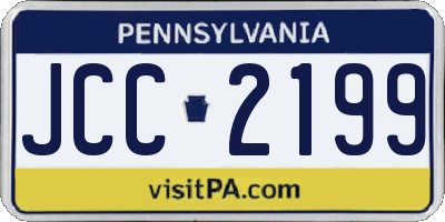 PA license plate JCC2199