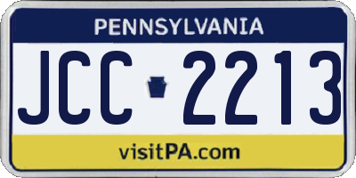 PA license plate JCC2213