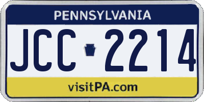 PA license plate JCC2214