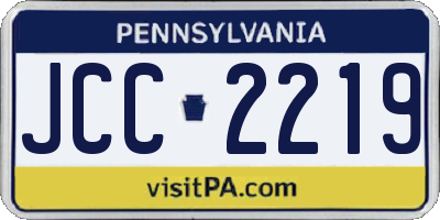 PA license plate JCC2219
