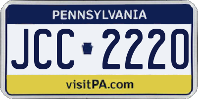 PA license plate JCC2220