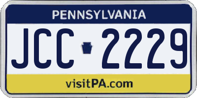 PA license plate JCC2229