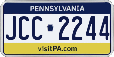 PA license plate JCC2244