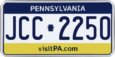 PA license plate JCC2250