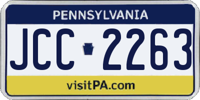 PA license plate JCC2263