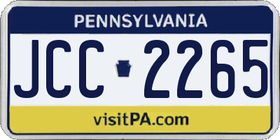PA license plate JCC2265
