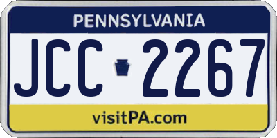 PA license plate JCC2267