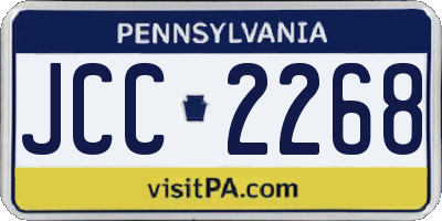 PA license plate JCC2268