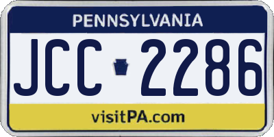 PA license plate JCC2286