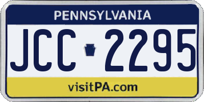 PA license plate JCC2295