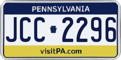 PA license plate JCC2296