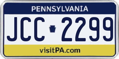 PA license plate JCC2299