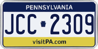 PA license plate JCC2309