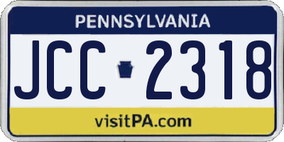 PA license plate JCC2318
