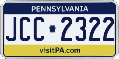 PA license plate JCC2322