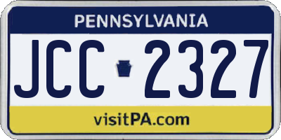 PA license plate JCC2327