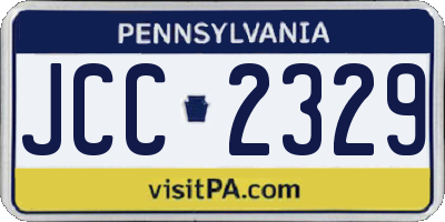 PA license plate JCC2329