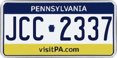 PA license plate JCC2337