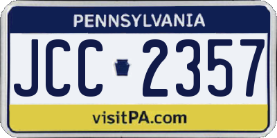 PA license plate JCC2357