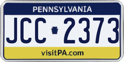 PA license plate JCC2373