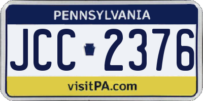 PA license plate JCC2376