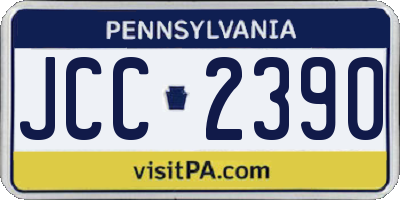 PA license plate JCC2390
