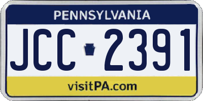 PA license plate JCC2391