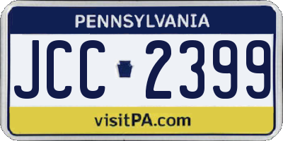 PA license plate JCC2399