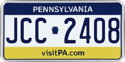 PA license plate JCC2408