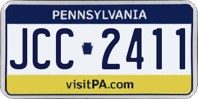 PA license plate JCC2411