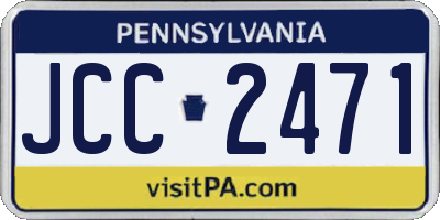 PA license plate JCC2471