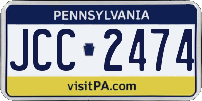 PA license plate JCC2474