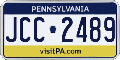 PA license plate JCC2489