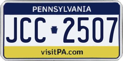 PA license plate JCC2507