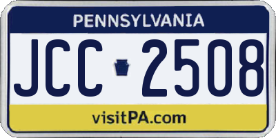 PA license plate JCC2508