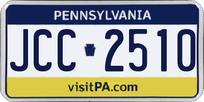 PA license plate JCC2510
