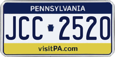 PA license plate JCC2520