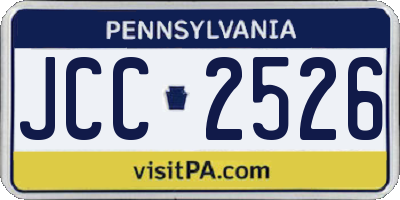 PA license plate JCC2526