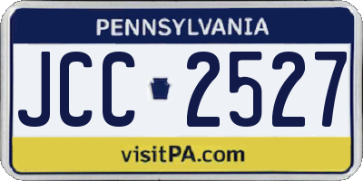 PA license plate JCC2527