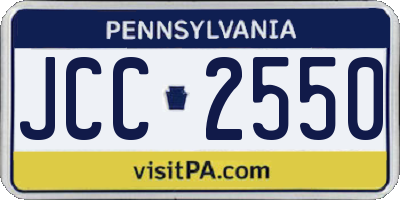 PA license plate JCC2550