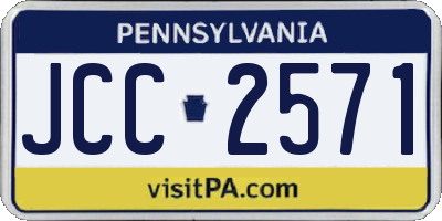 PA license plate JCC2571