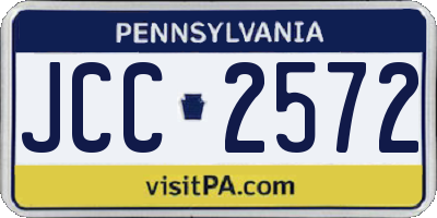 PA license plate JCC2572