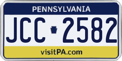 PA license plate JCC2582