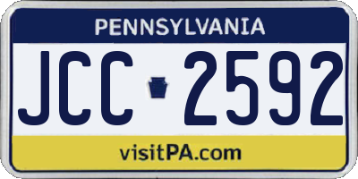 PA license plate JCC2592